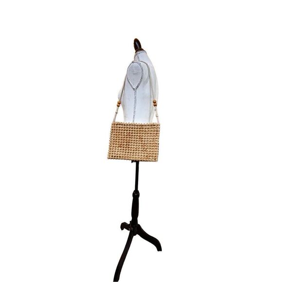 Walbrog natural straw basket weave shoulder bag made in Italy - Picture 9 of 16